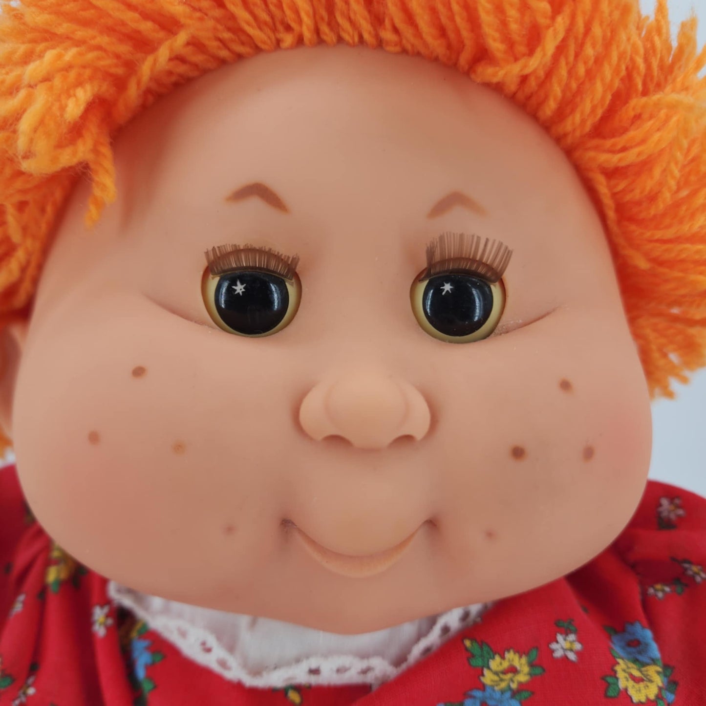 My Dream Baby B. B. Vintage 1980s Yarn, Star Eyes, Freckles, Blinking Eyes Doll