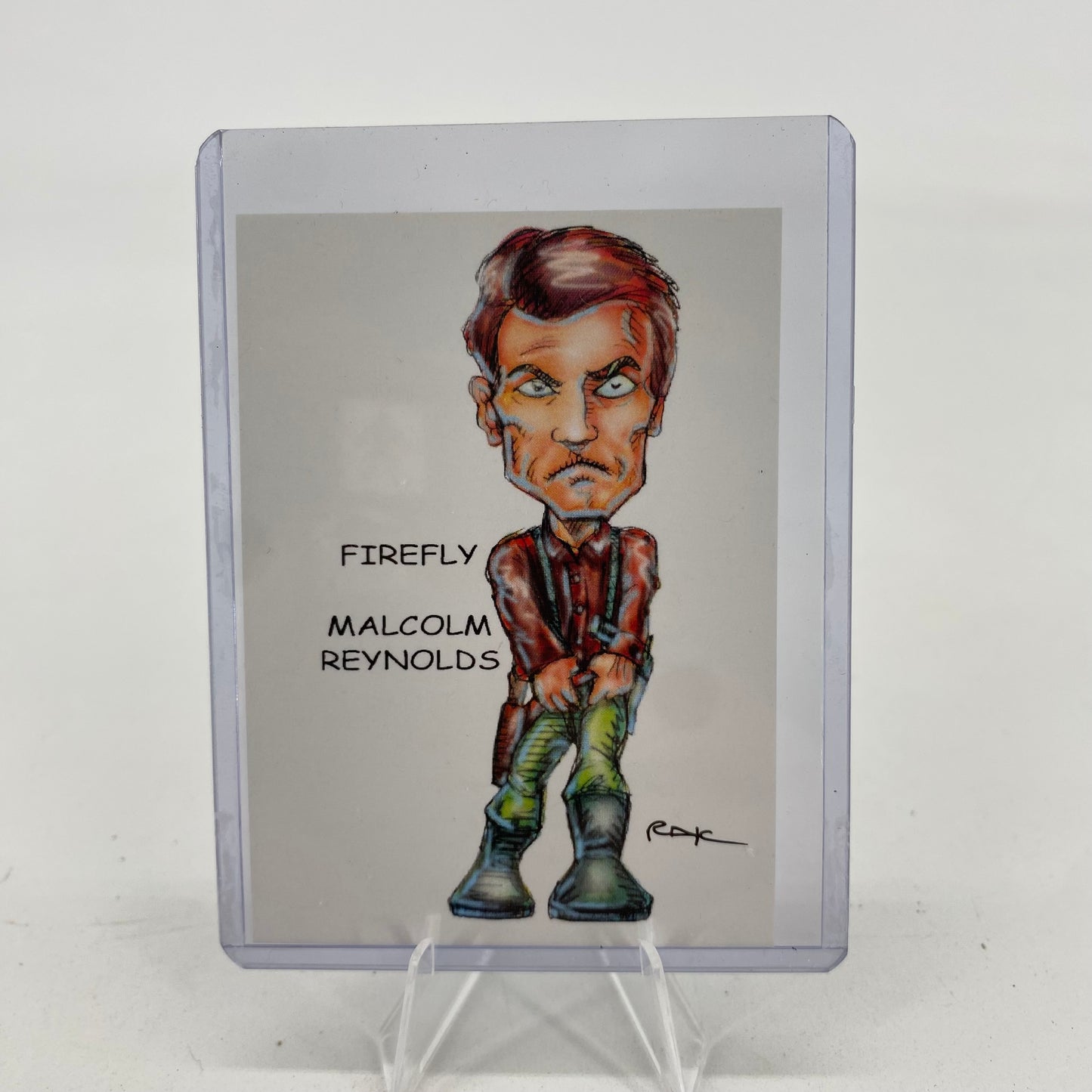 Firefly Malcolm Reynolds RAK Trading Art Card Signed By Artist Free Top Loader