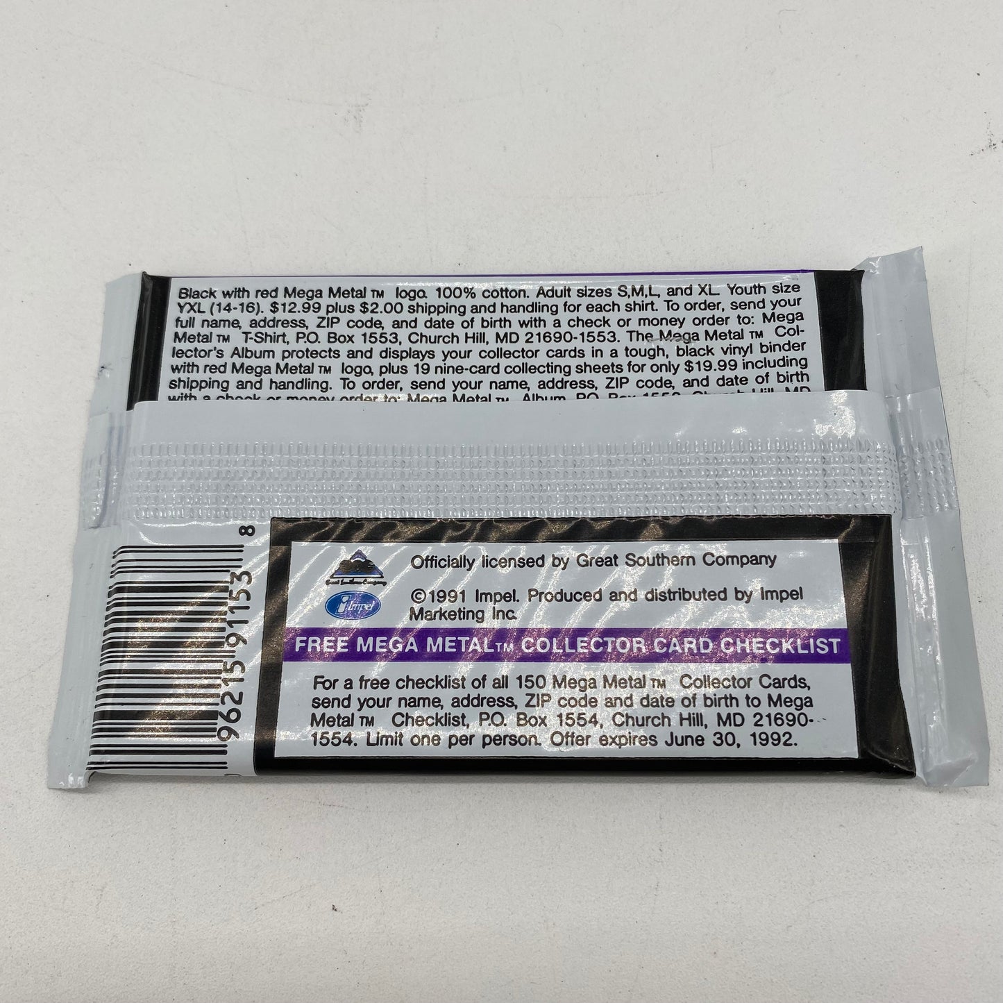 Mega Metal Collectible Trading Card SINGLE Pack 12 Cards NOS Case Fresh