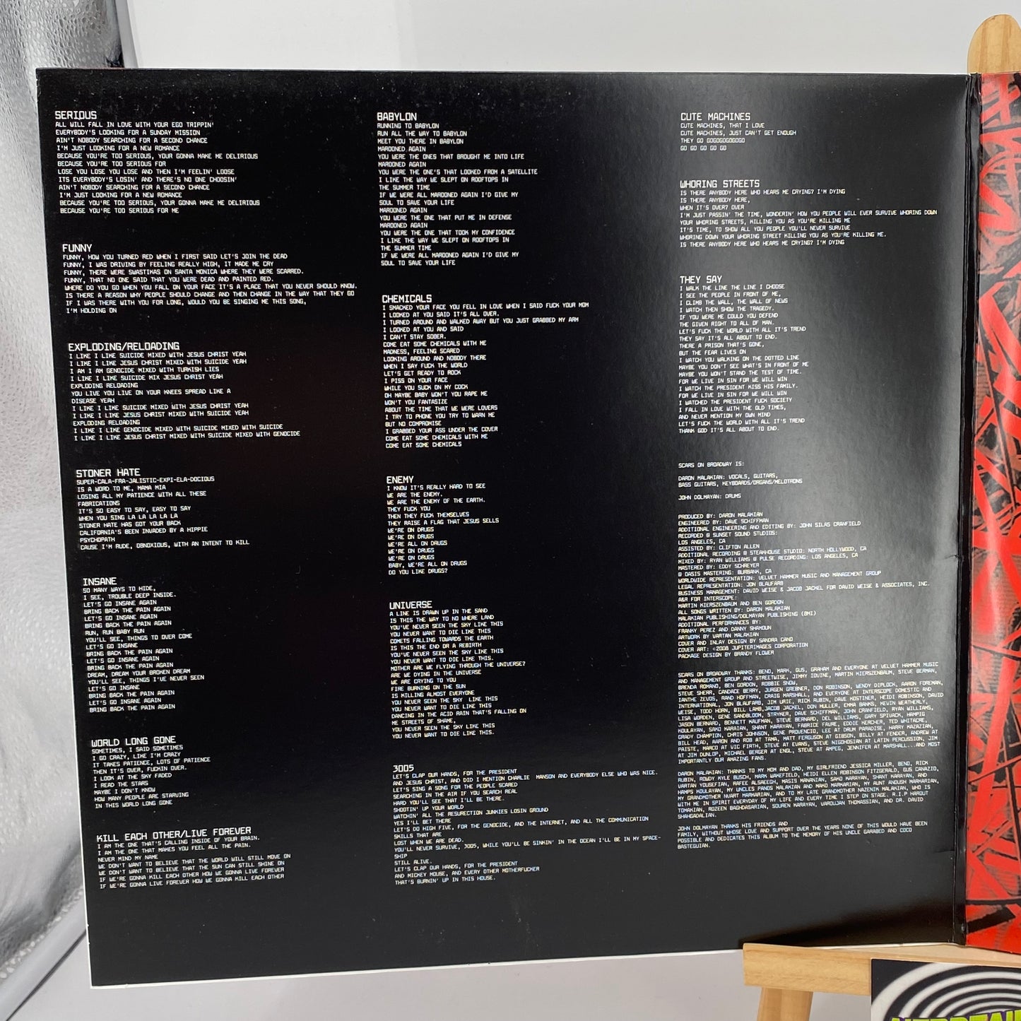 Scars On Broadway Self Titled OG 2008 LP Vinyl 1st Press Gatefold EX/NM Wax