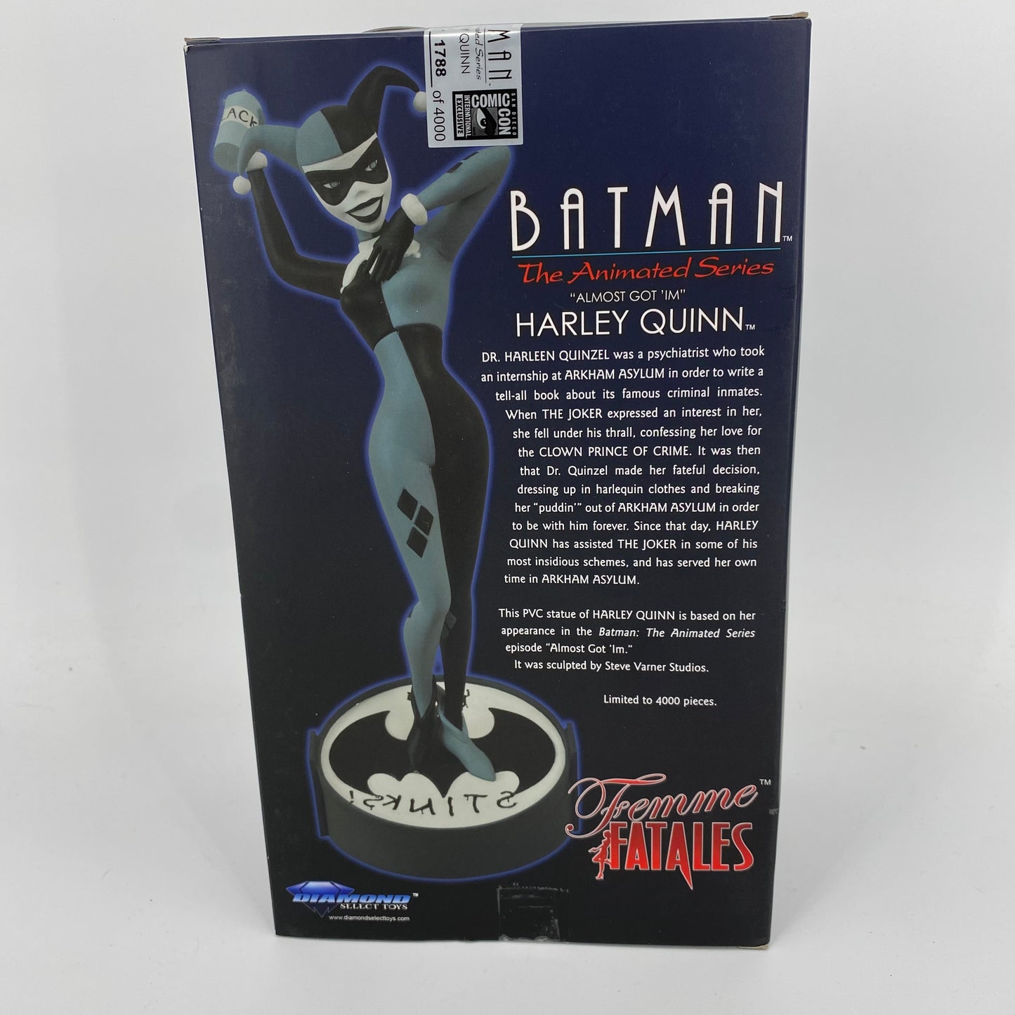 HARLEY QUINN B&W FEMME FATALES SDCC EXCLUSIVE '15 BATMAN ANIMATED #1788 Of 4000