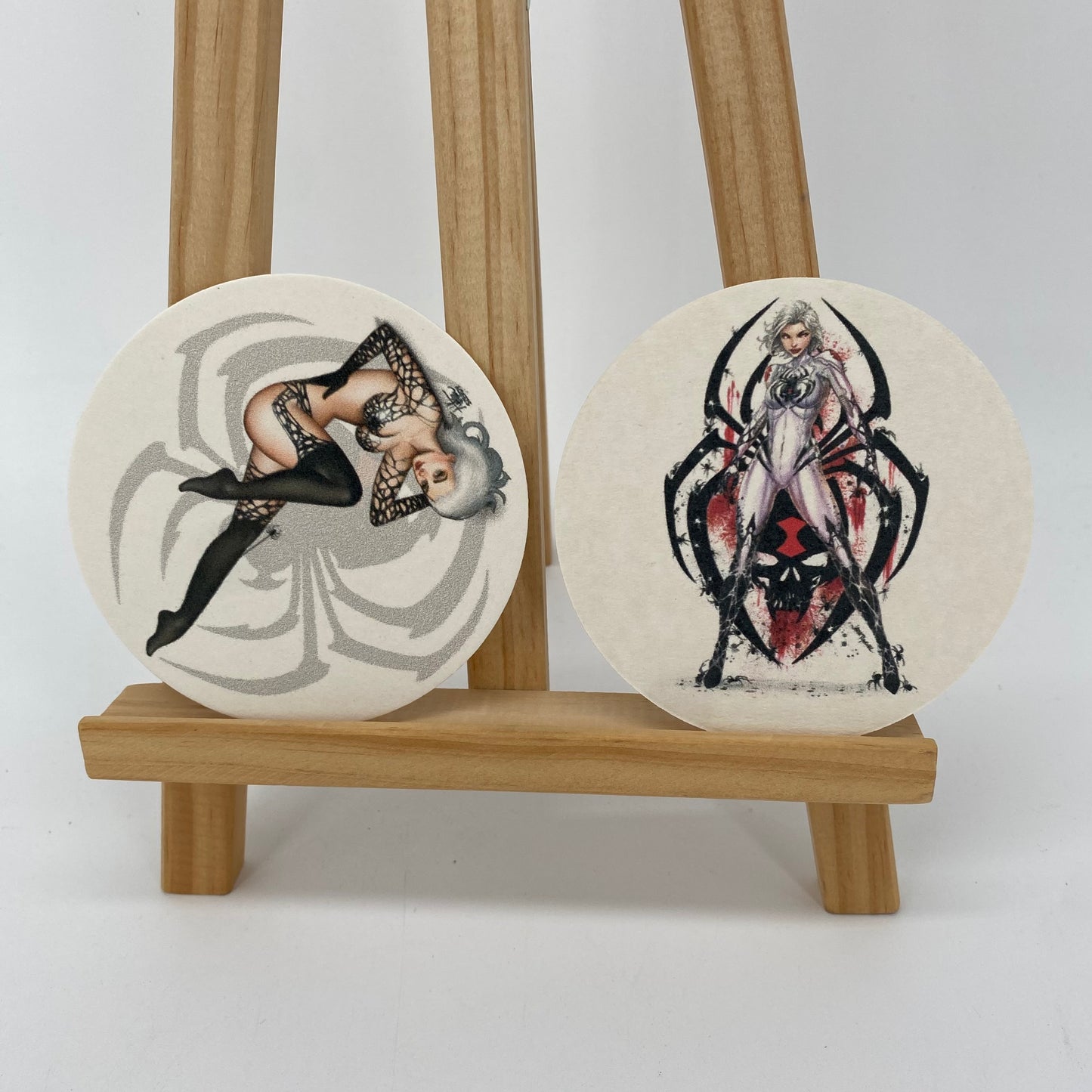 White Widow Cardboard Coaster Set of 2 Kickstarter Exclusive NEW Comic Book