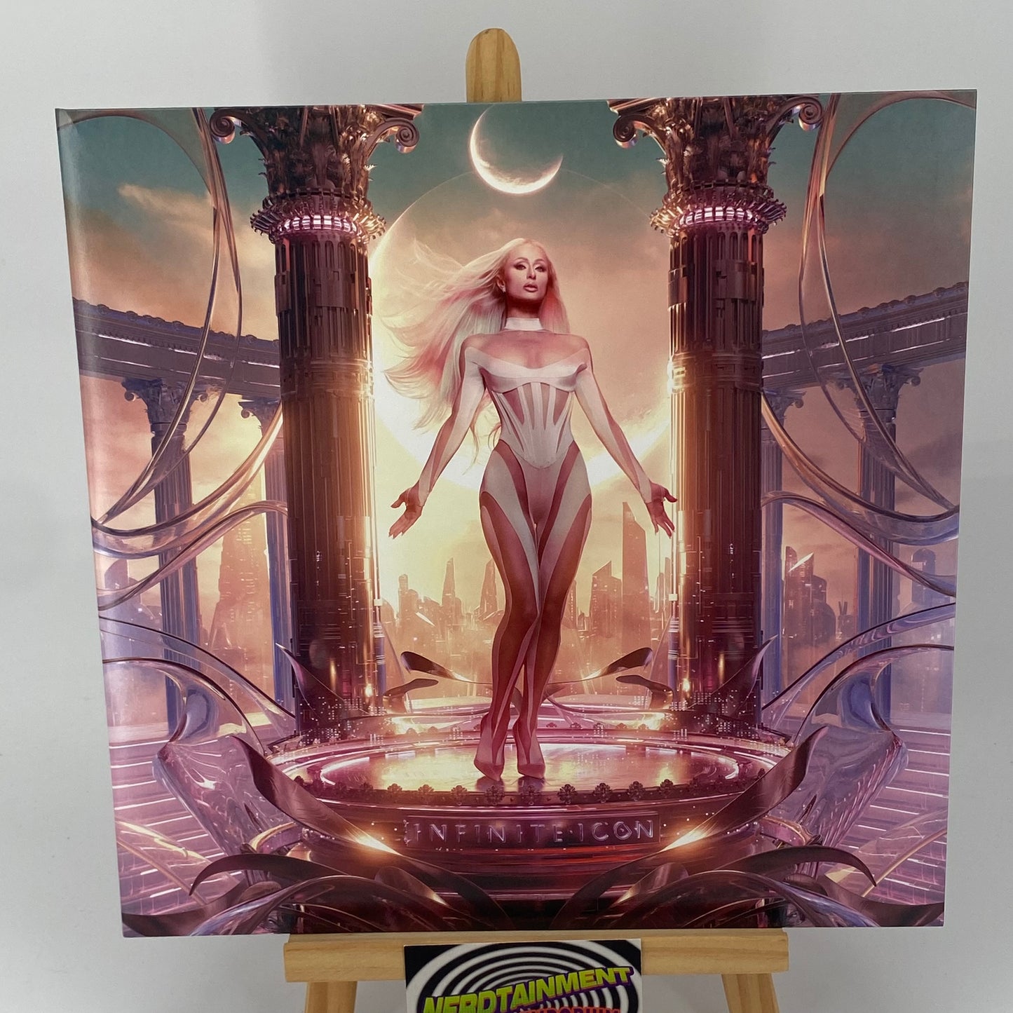 SIGNED Paris Hilton Infinite Icon Baby Pink Vinyl LP Autopenned Repo Opera
