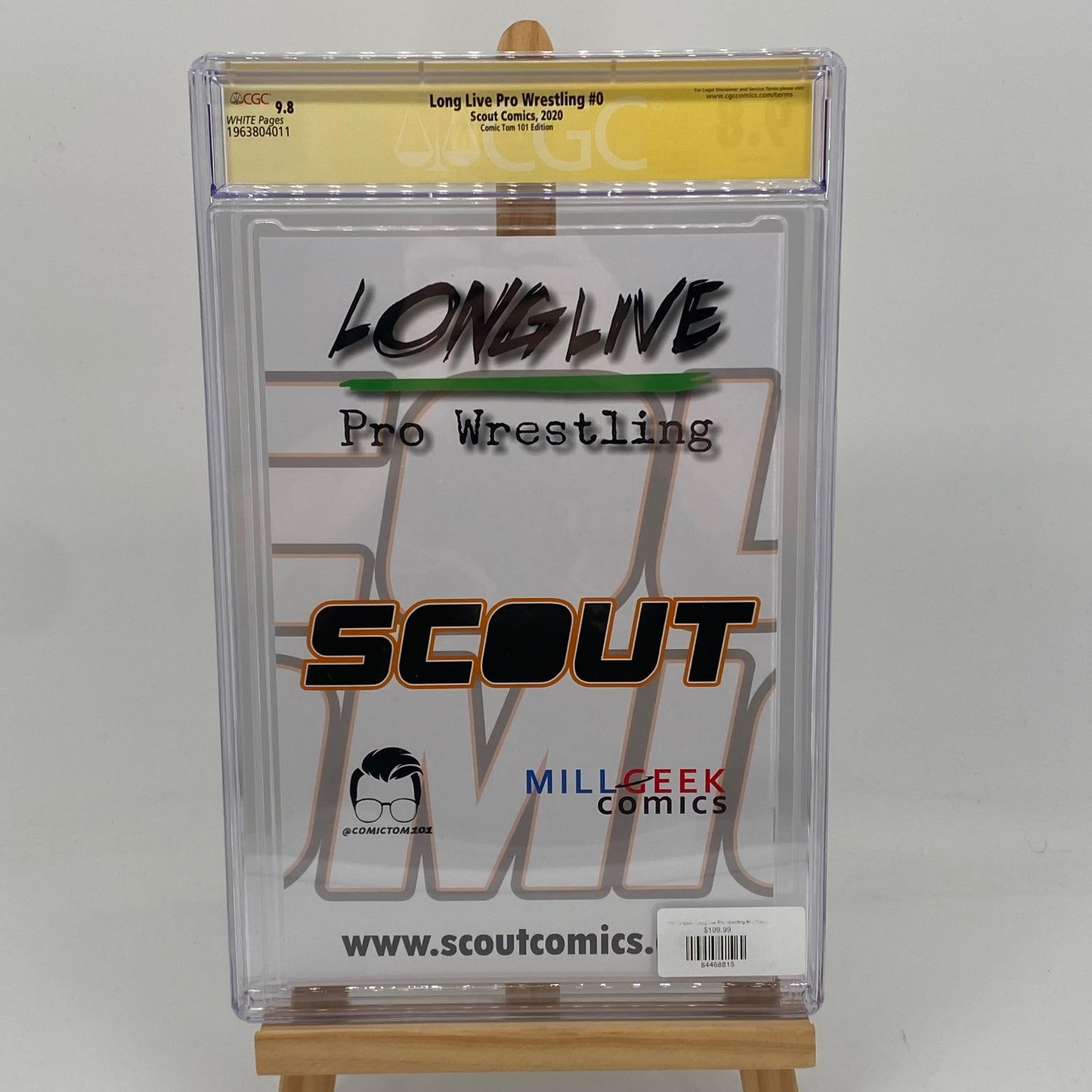 Long Live Pro Wrestling #0 Graded 9.8 CGC Signed Comic Book Scout James Haick III