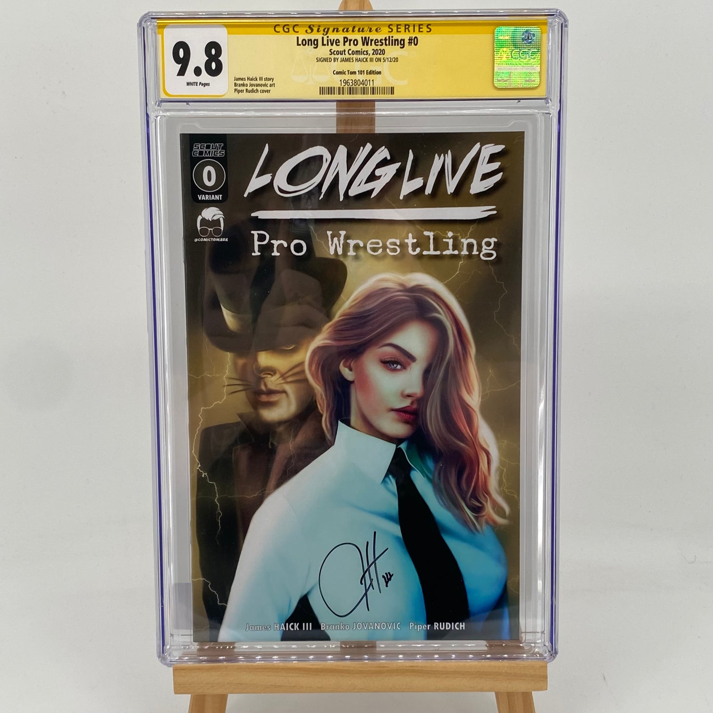 Long Live Pro Wrestling #0 Graded 9.8 CGC Signed Comic Book Scout James Haick III