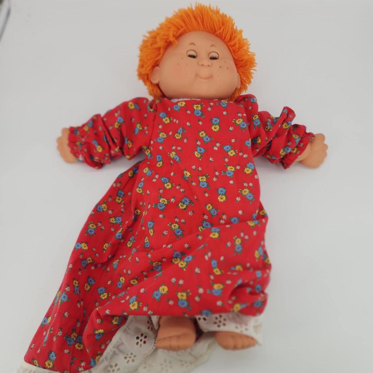 My Dream Baby B. B. Vintage 1980s Yarn, Star Eyes, Freckles, Blinking Eyes Doll