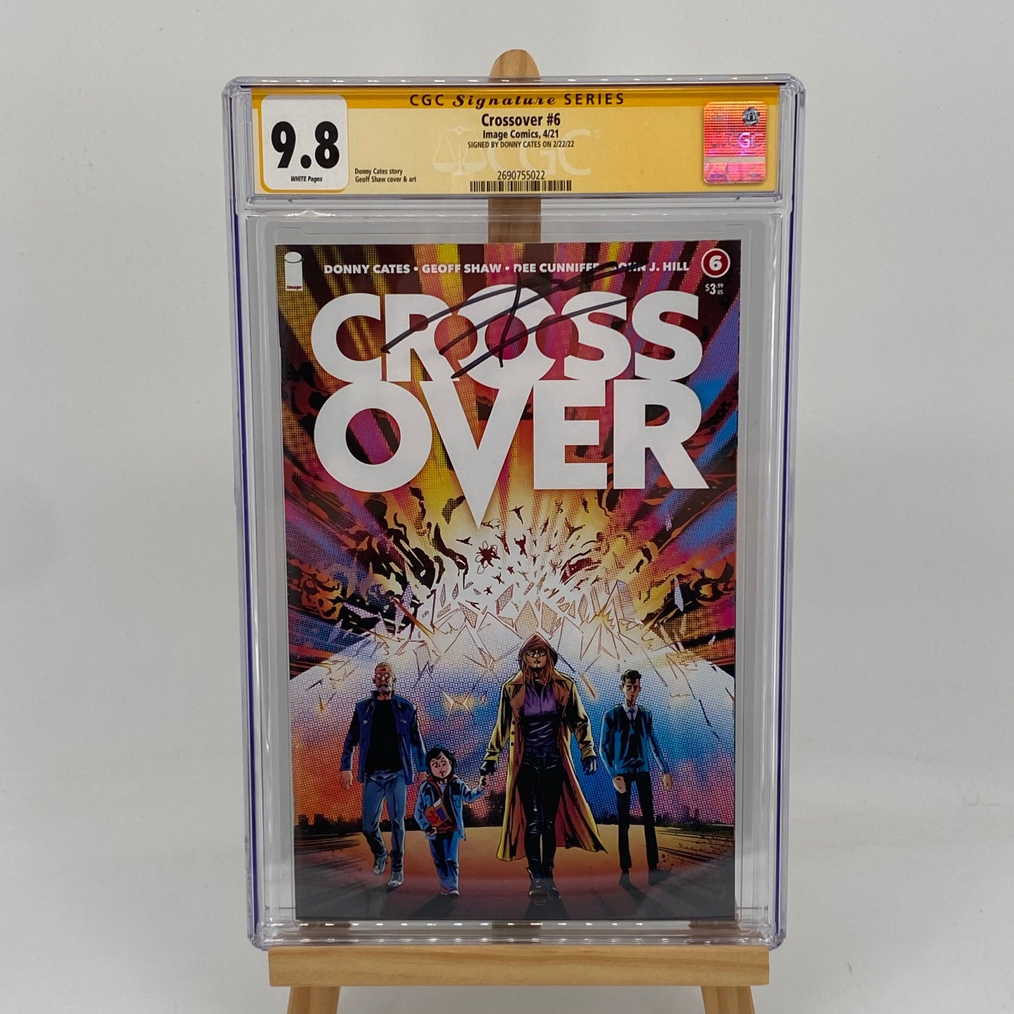Crossover #6 Graded 9.8 CGC Comic Book Signed by Donny Cates Image Comics