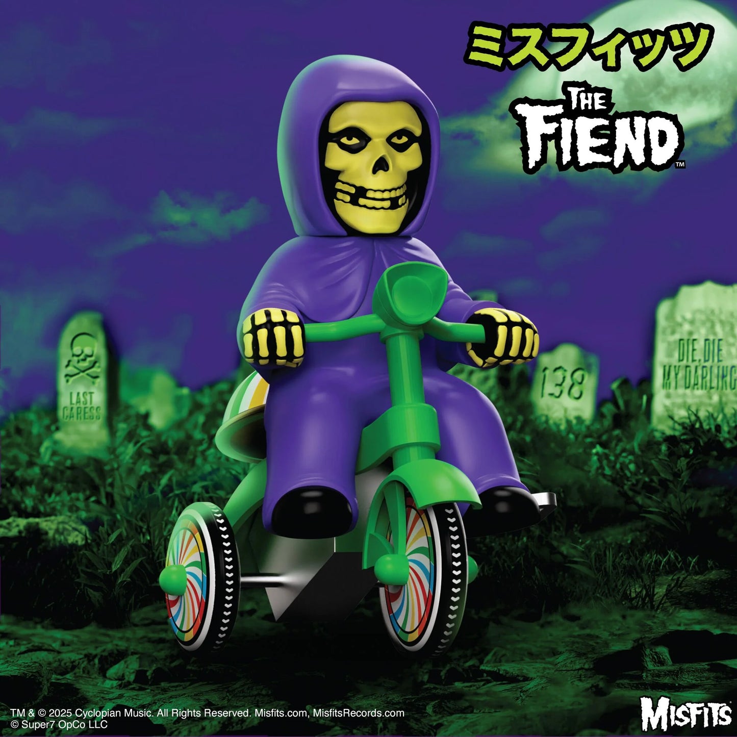 Super7 Misfits Super Cycles - Fiend (Purple w/ Green Trike) Action Figure NIB Danzig