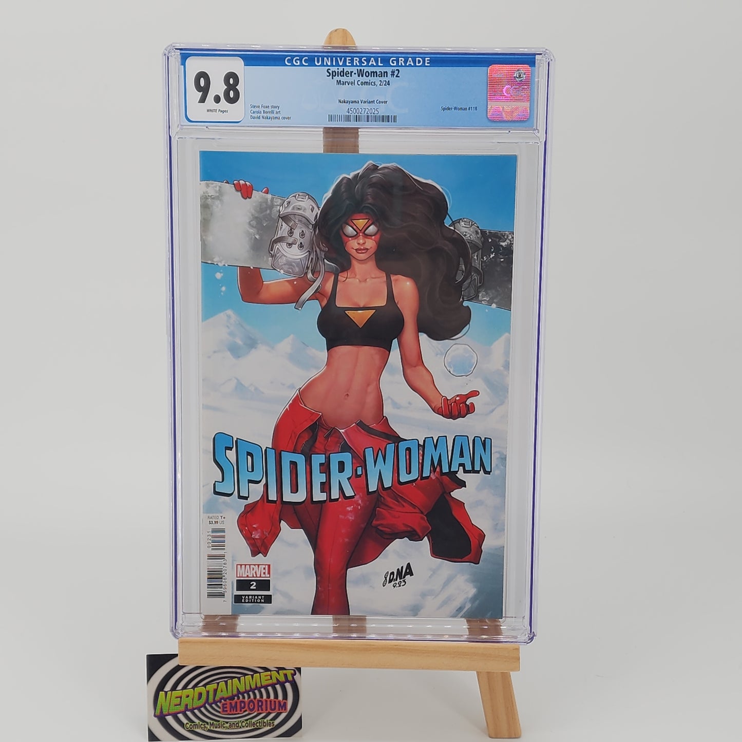Spider Woman #2 Graded 9.8 CGC Slab Marvel Comics Book Nakayama Cover
