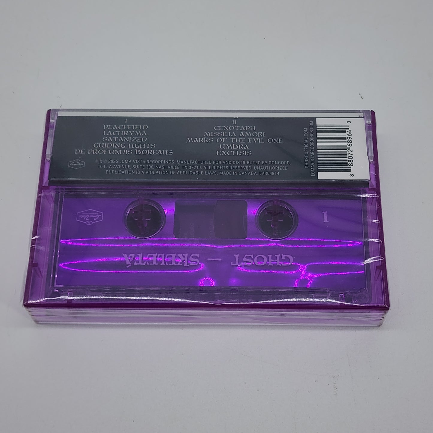Ghost: Skeleta LV Limited Purple Foil Cassette NEW Sealed Sold Out Loma Vista