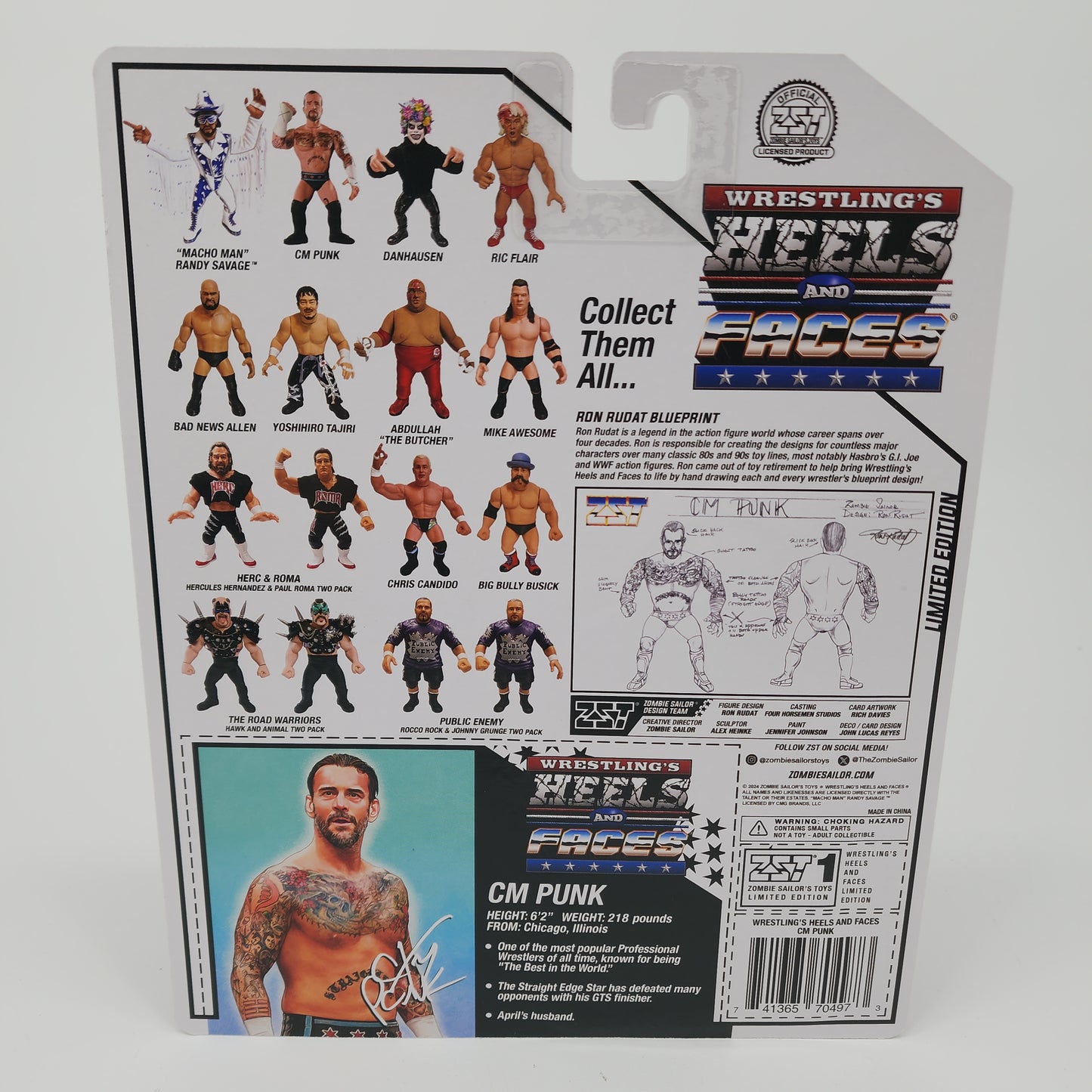 CM Punk JUST Punk Zombie Sailor Toys Retro Style Hasbro WWE