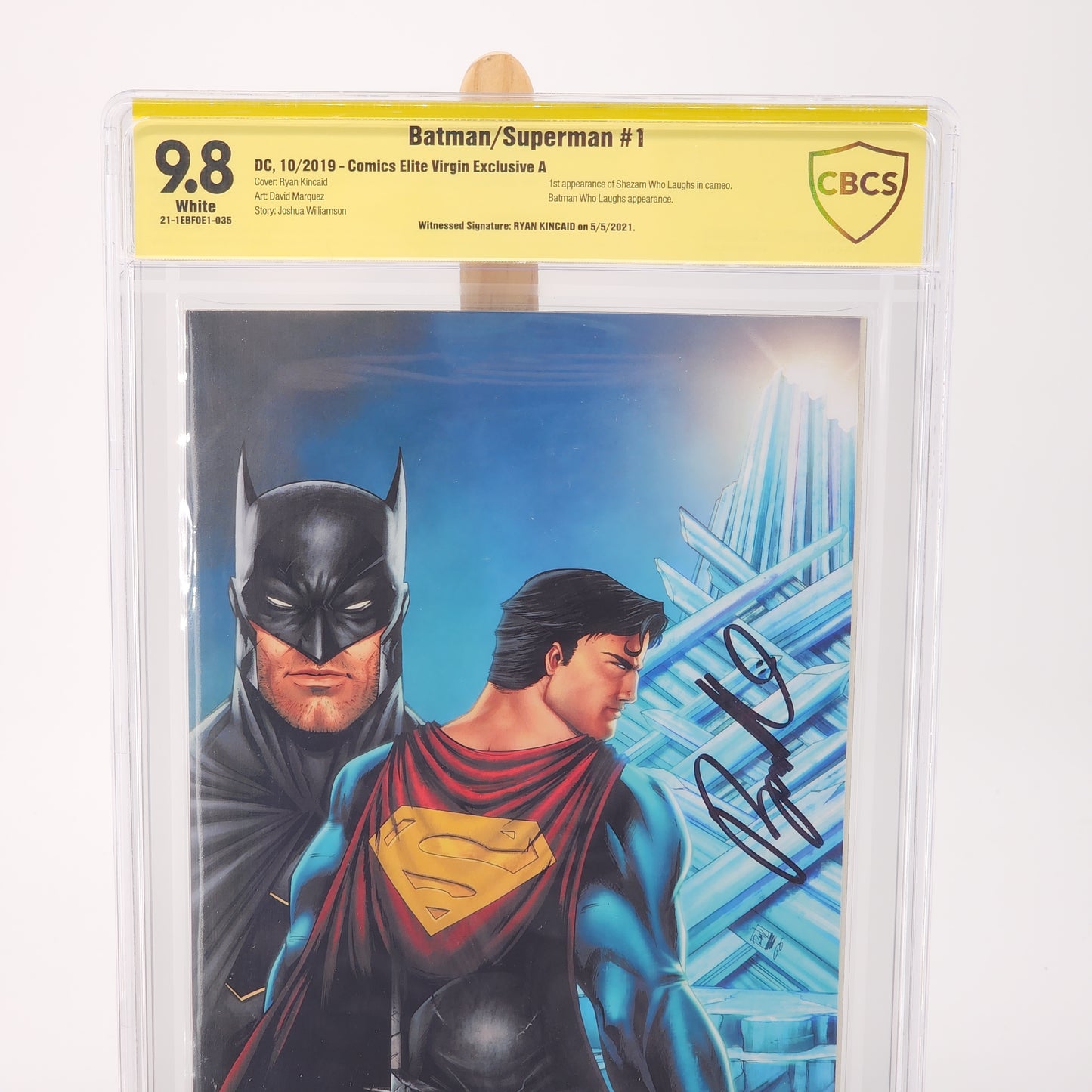Batman/Superman #1 Graded 9.8 CBCS DC Comic Book Signed Ryan Kincaid 2021