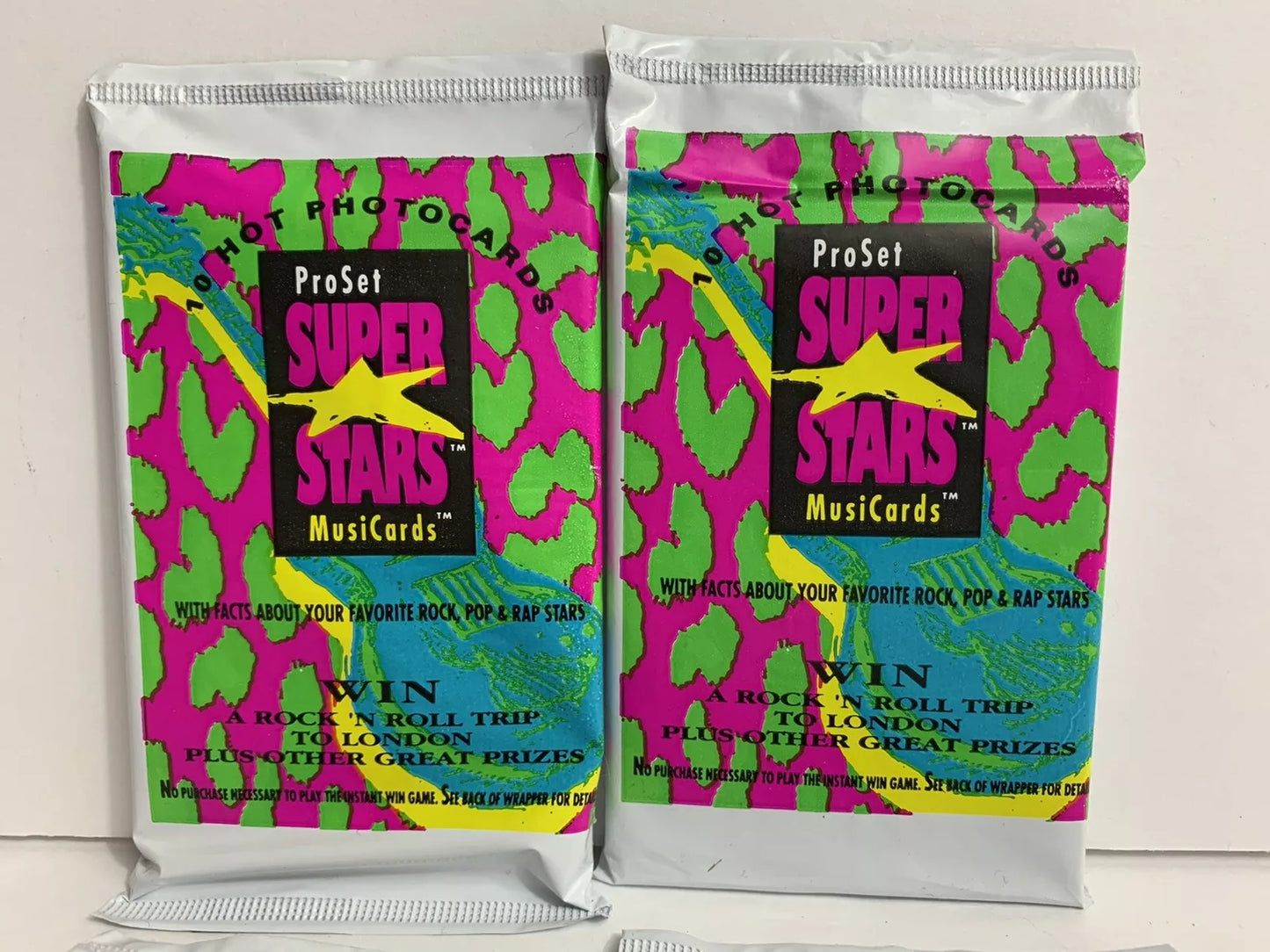 Super Stars MusiCards Vintage Retro 80’s 90’s ProSet Music Cards 4 Pack Unopened