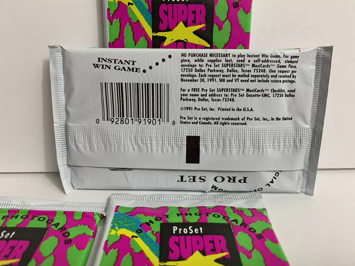 Super Stars MusiCards Vintage Retro 80’s 90’s ProSet Music Cards 4 Pack Unopened