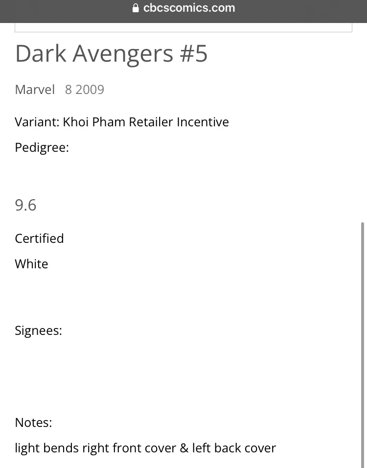 Dark Avengers #5 Graded 9.6 Comic Book CBCS Marvel Comics Wolverine Variant Edition