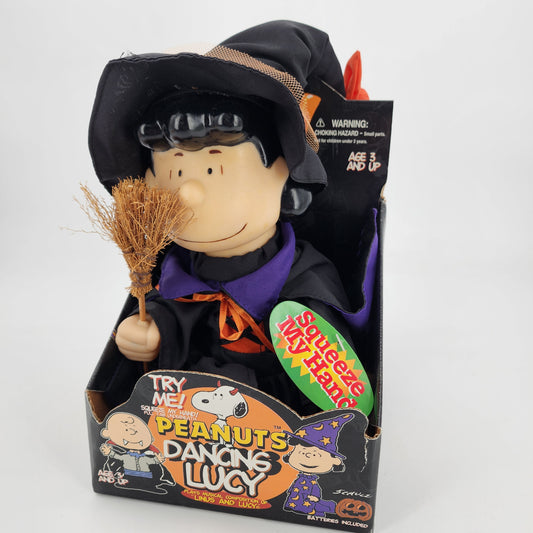 Lucy 1997 Gemmy Peanuts Dancing Witch 9” WORKS!