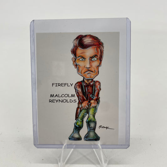 Firefly Malcolm Reynolds RAK Trading Art Card Signed By Artist Free Top Loader