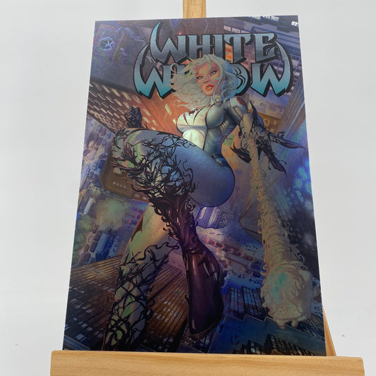 White Widow 6.75" x 10.25" Metallic Print Kickstarter Exclusive NEW Comic Book
