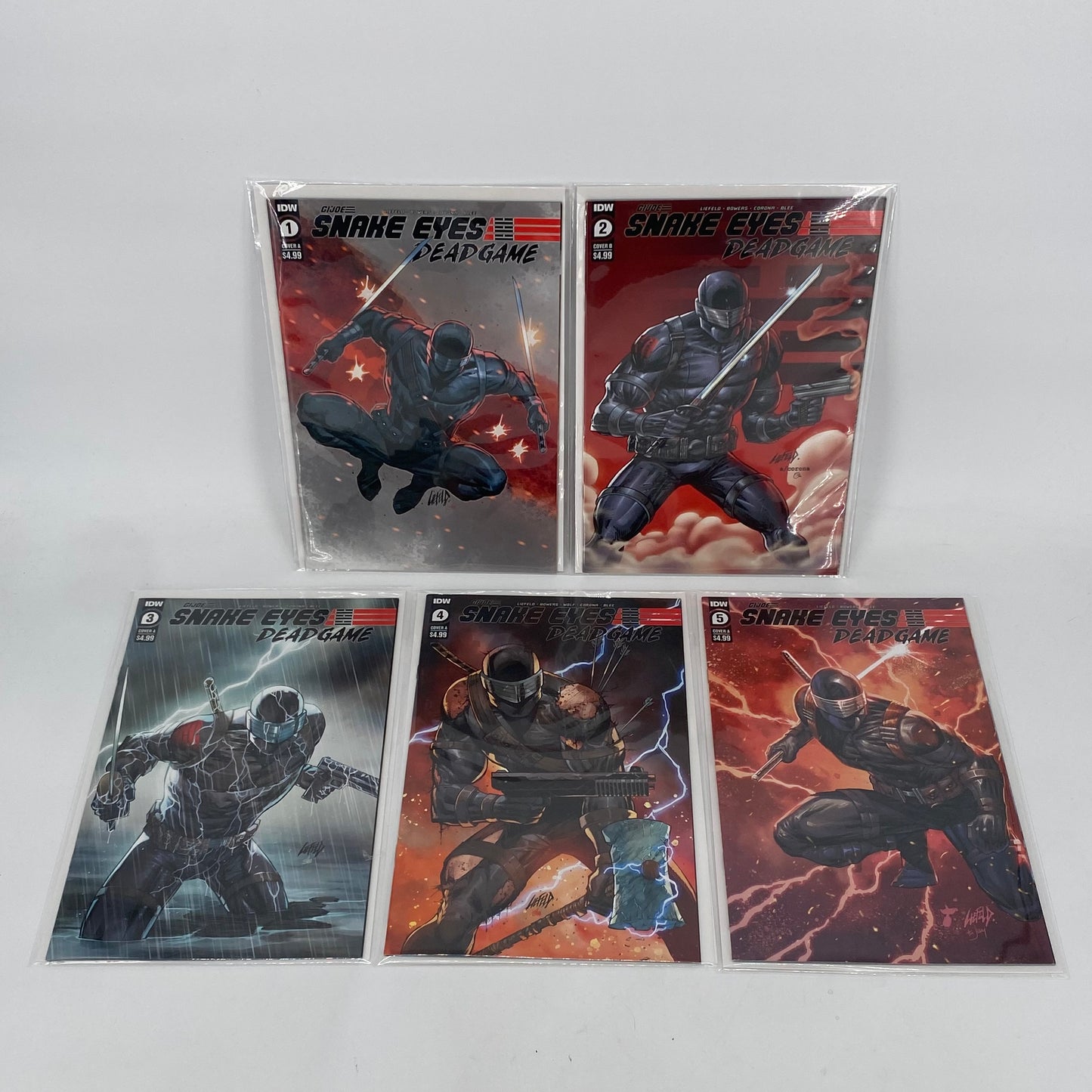 GI Joe Snake Eyes Dead Game Comic Books IDW 1-5 All Cover A & B Complete Run