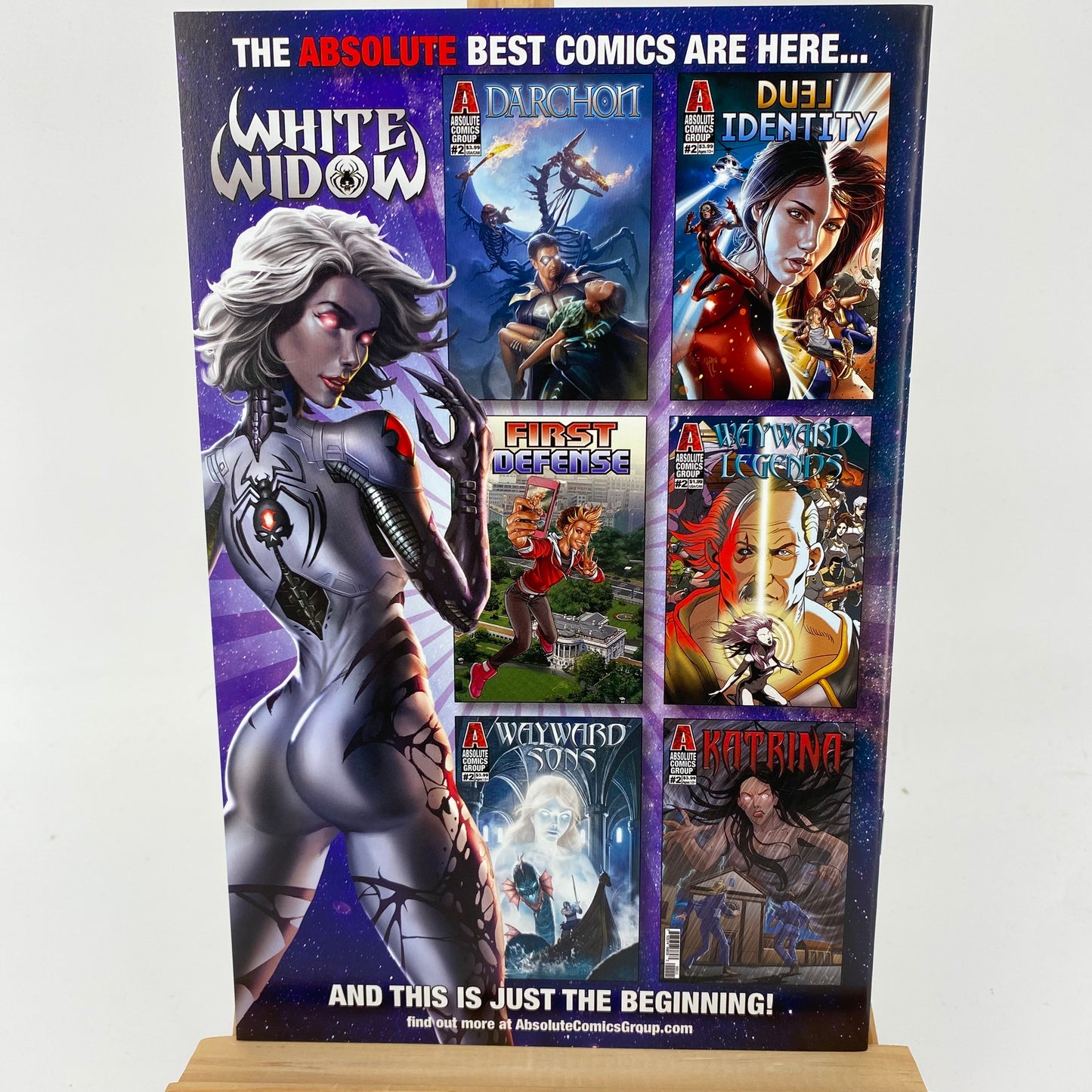 White Widow #2 Foil Logo Absolute Comics Variant Cover 2019 NEW Comic Book