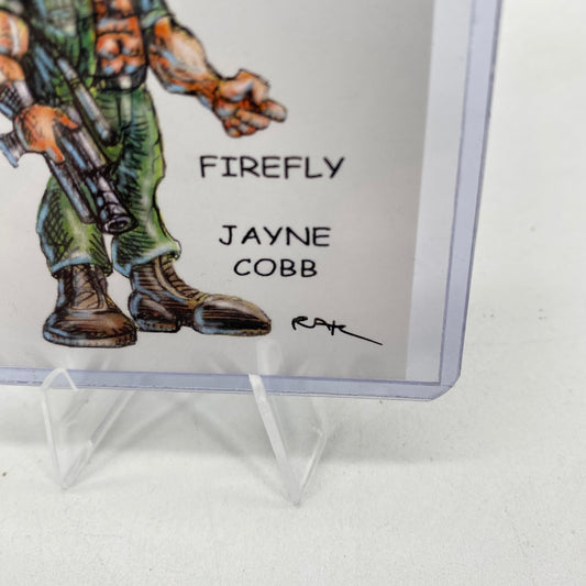 Firefly Jayne Cobb RAK Trading Art Card Signed By Artist Free Top Loader