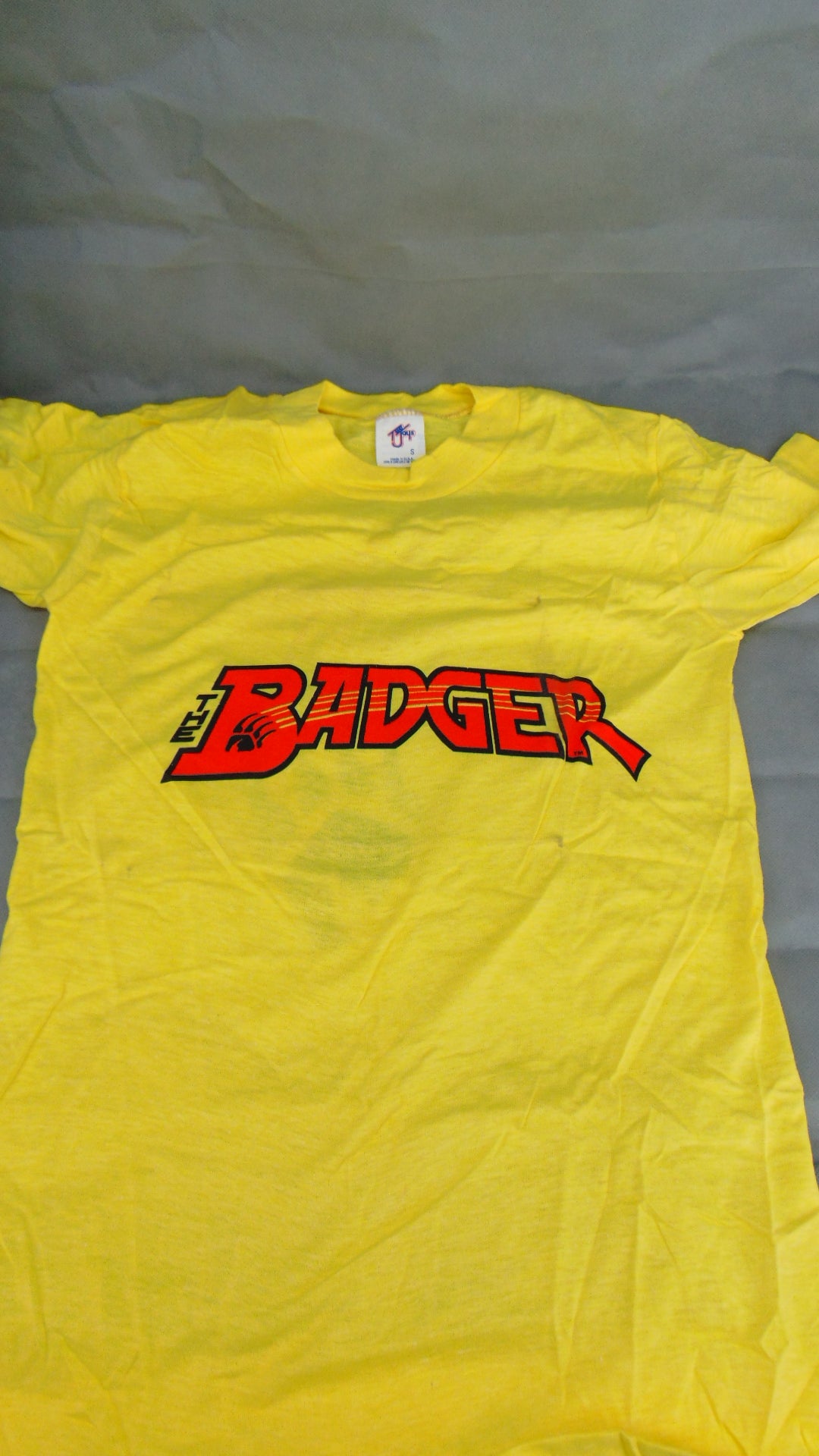 The BADGER Tee Joys Imagine If Shirt Yellow Size Small First Comics