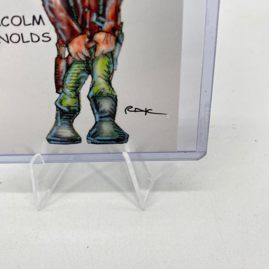 Firefly Malcolm Reynolds RAK Trading Art Card Signed By Artist Free Top Loader