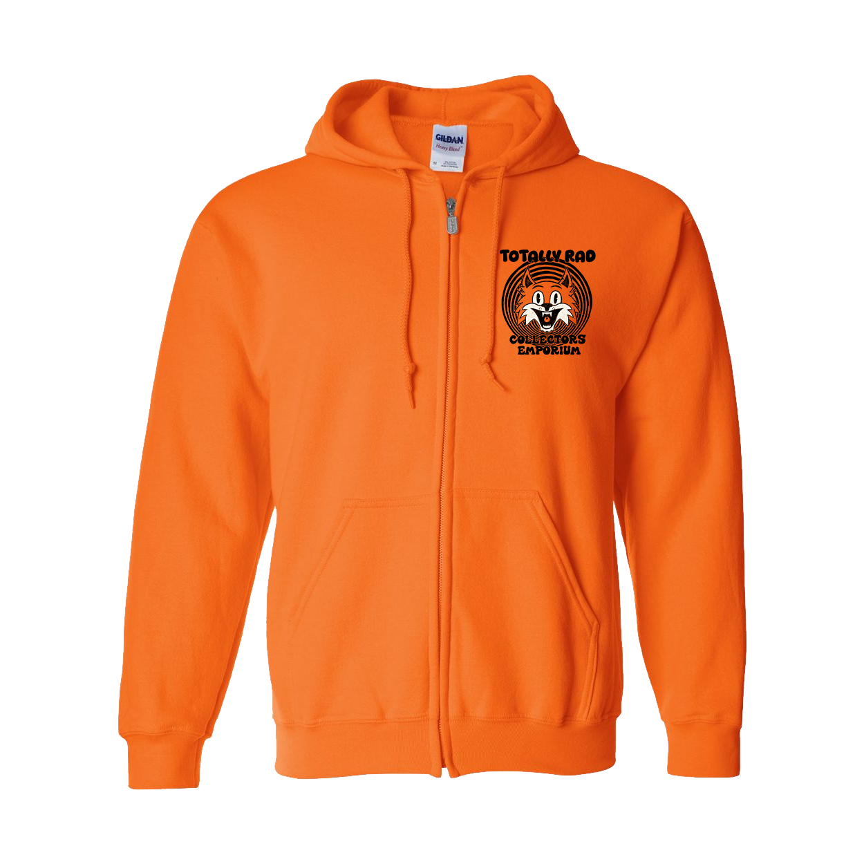 Totally Rad ZIP Hoodie - ORANGE!