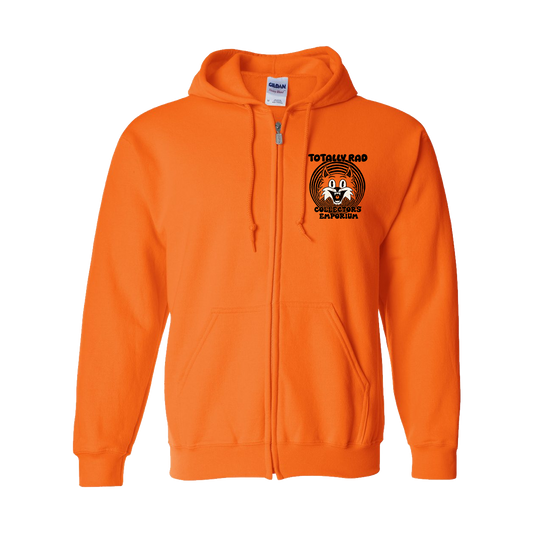 Totally Rad ZIP Hoodie - ORANGE!