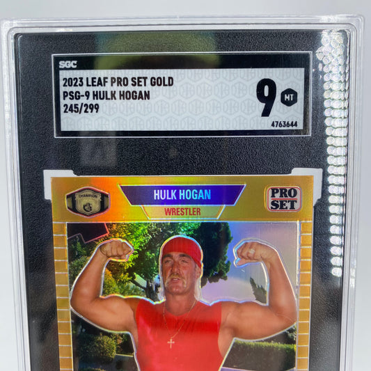 WWE Hulk Hogan Leaf Pro Set Gold 245/299 Graded 9 by SGC