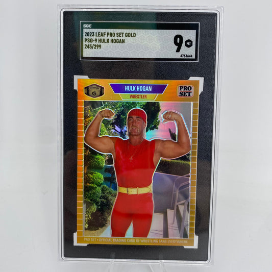 WWE Hulk Hogan Leaf Pro Set Gold 245/299 Graded 9 by SGC