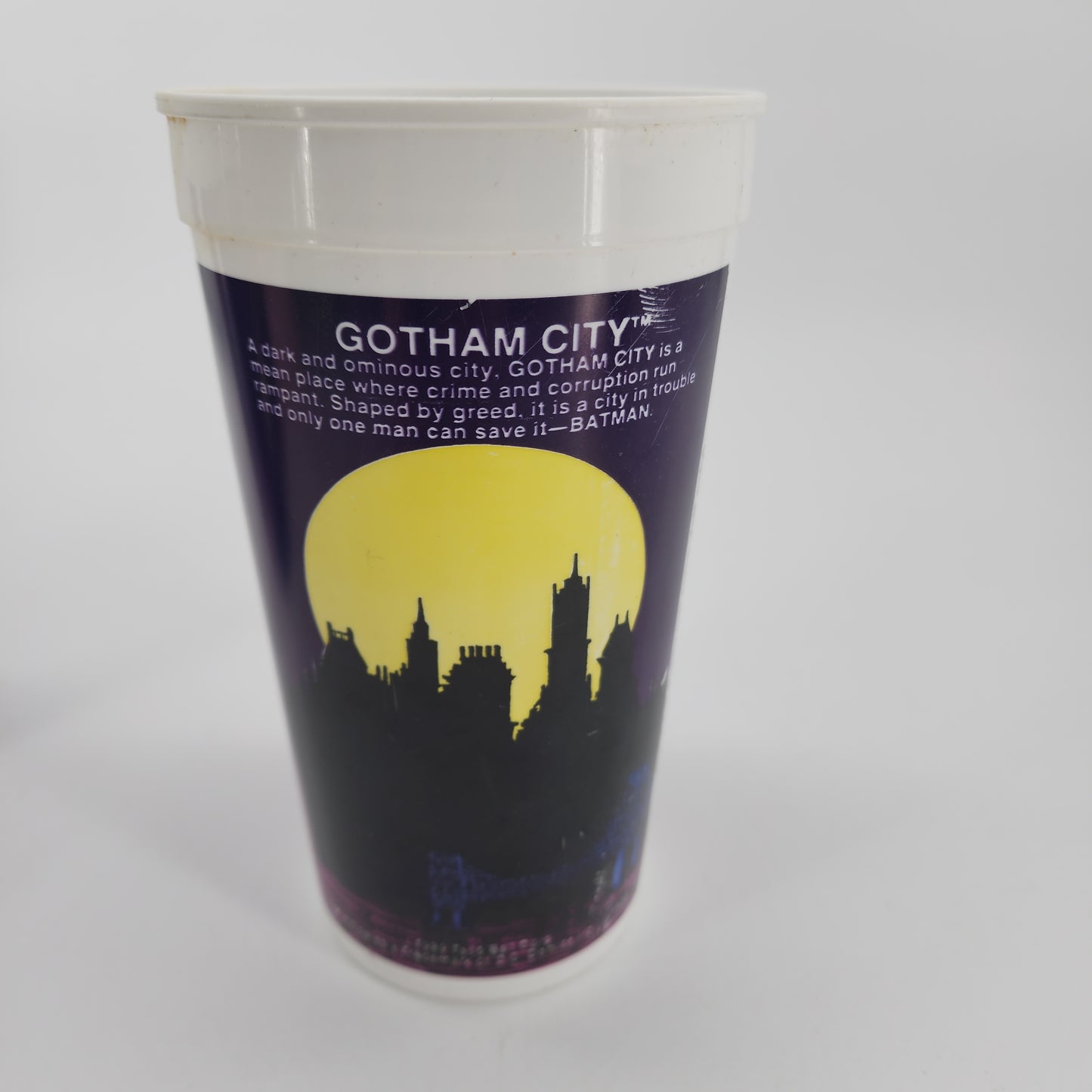 Batman Movie Taco Bell Cup 1989 Complete Set Of 4  Batmobile Batwing Gotham City Complete