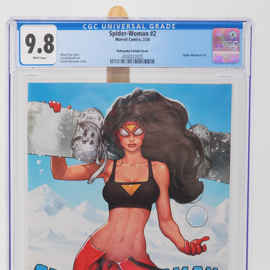 Spider Woman #2 Graded 9.8 CGC Slab Marvel Comics Book Nakayama Cover