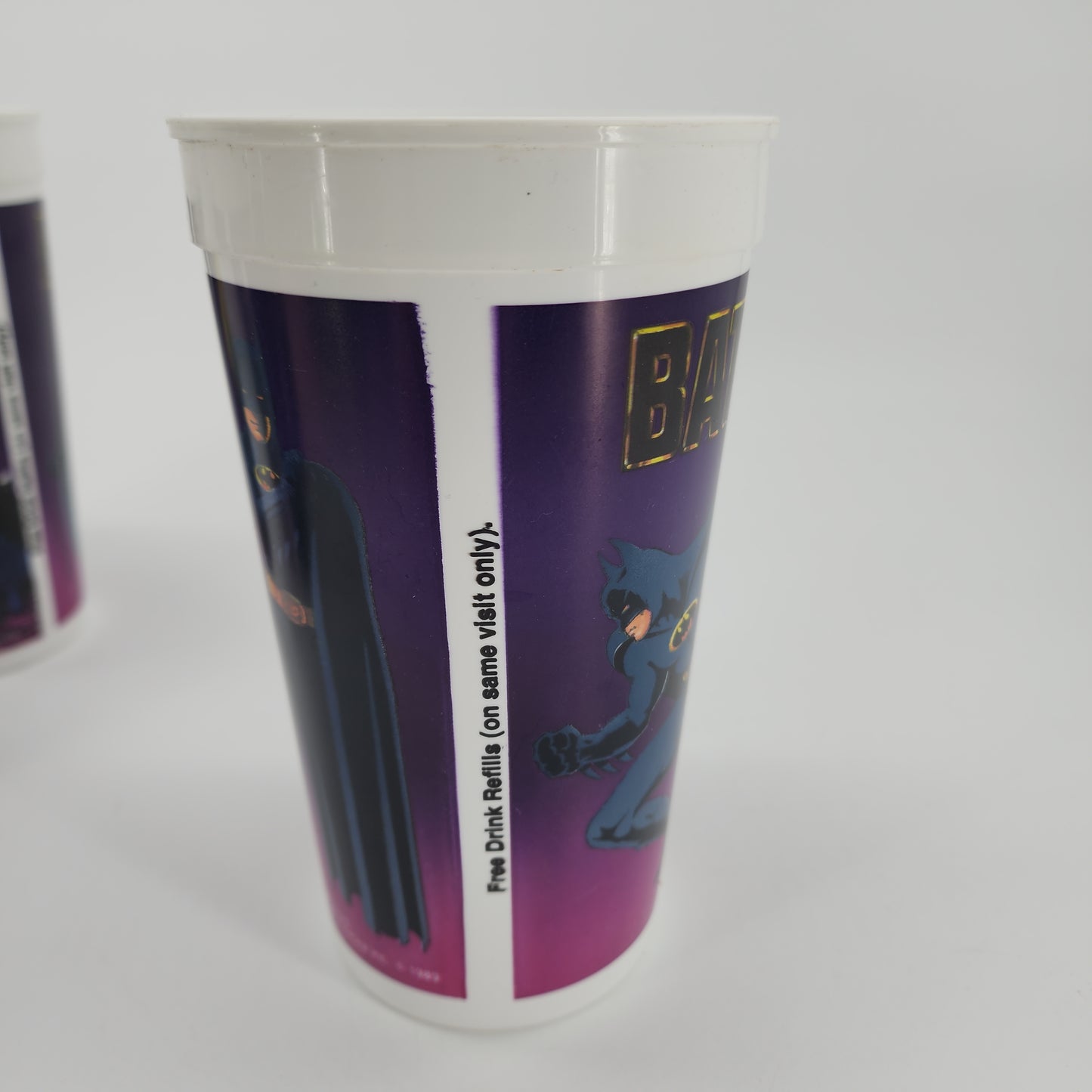 Batman Movie Taco Bell Cup 1989 Complete Set Of 4  Batmobile Batwing Gotham City Complete
