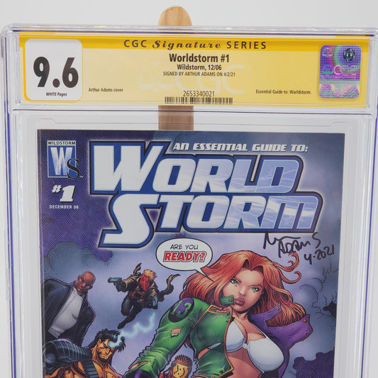 Worldstorm #1 Graded 9.6 CGC Comic Book Signed Arthur Adams Wildstorm Slab