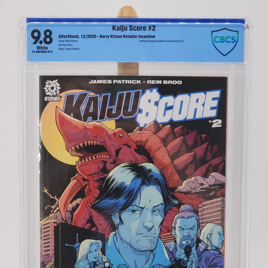 Kaiju Score #2 Graded 9.8 CBCS Slab Comic Book Aftershock Retailer Incentive