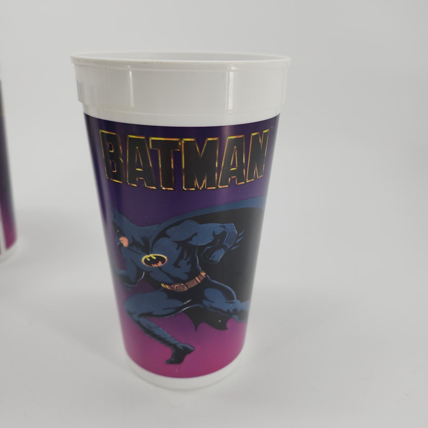 Batman Movie Taco Bell Cup 1989 Complete Set Of 4  Batmobile Batwing Gotham City Complete