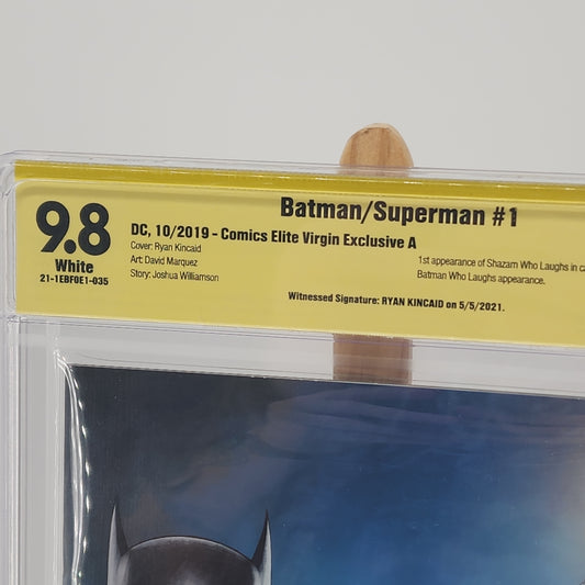 Batman/Superman #1 Graded 9.8 CBCS DC Comic Book Signed Ryan Kincaid 2021