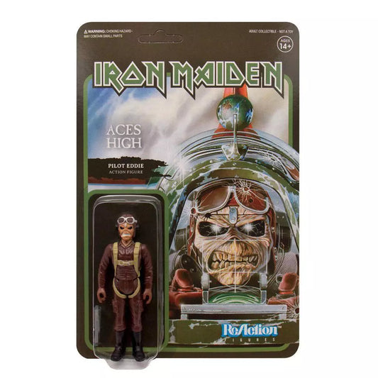 Aces High PILOT EDDIE ReAction Super 7 Iron Maiden Action Figure - 3-3/4 Inches